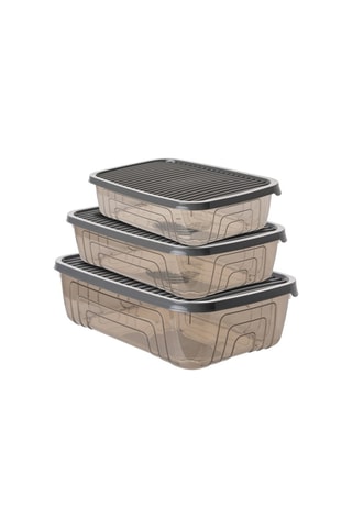 3 caixas de conservação de plástico sem BPA - 1050, 1750 e 3100 ml