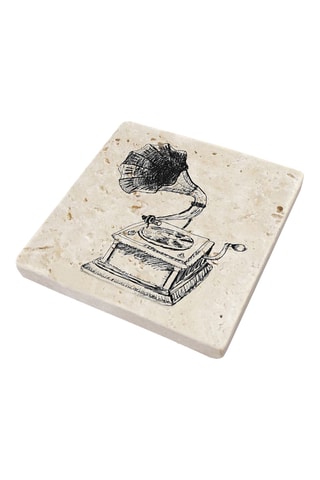 4 bases para copo em pedra natural - 10 x 10 x 1 cm