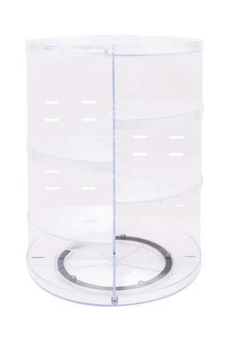 Organizador de maquilhagem sem BPA - 23 x 23 x 30,5 cm - Transparente