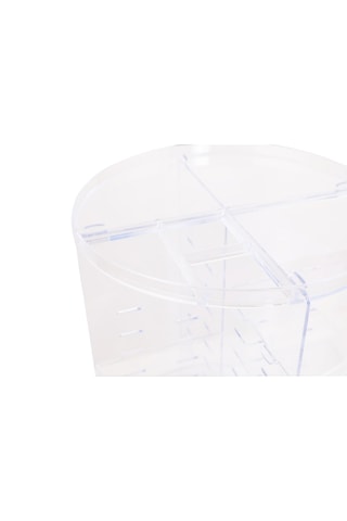 Organizador de maquilhagem sem BPA - 23 x 23 x 30,5 cm - Transparente