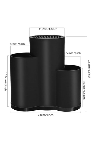 Organizador de cozinha - 22 x 12 x 22 cm - Preto