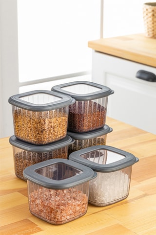 6 caixas de plástico sem BPA