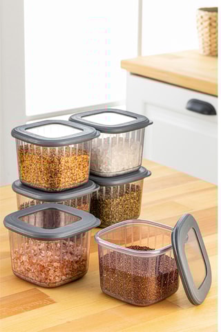6 caixas de plástico sem BPA