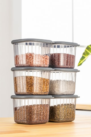 6 caixas de plástico sem BPA