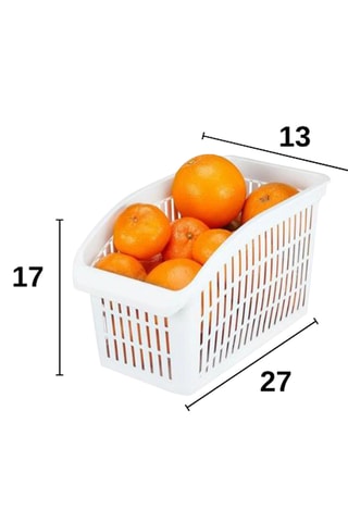 4 recipientes de arrumação - Branco