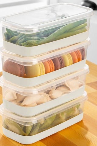 4 caixas com tampas em plástico sem BPA - 100 cl