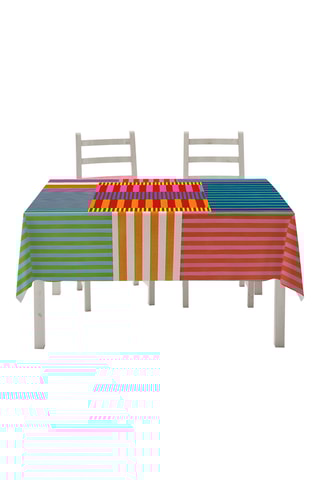 Toalha de mesa retangular - Vermelho e verde - 140 x 220 cm
