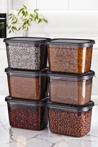 6 caixas de plástico sem BPA