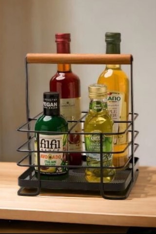 Organizador de cozinha - 18 x 43 x 34 cm - Preto