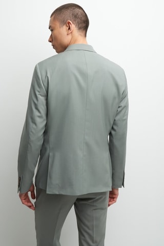Wollen Jasje Extra Slim Fit - Groen