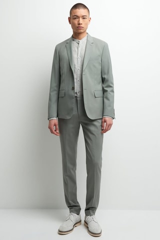 Wollen Jasje Extra Slim Fit - Groen