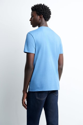 T-shirt Slim Fit - Blauw