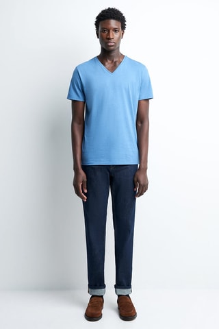 T-shirt Slim Fit - Blauw