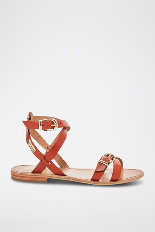 Sandales en cuir Hepana - Rouge brique