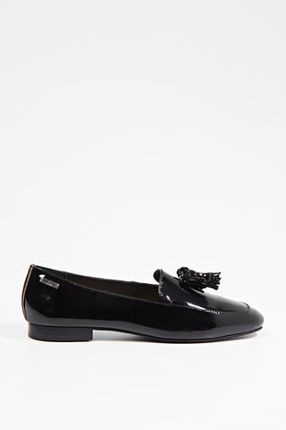 Mocassins en cuir de chèvre verni Fantome - Noir