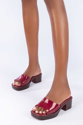 Mules à talons Shape - Rouge