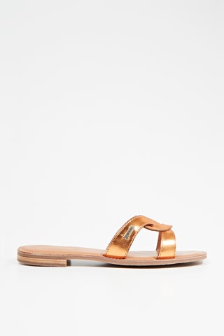 Mules en cuir Hanita - Doré