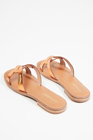 Mules en cuir Hanita - Doré
