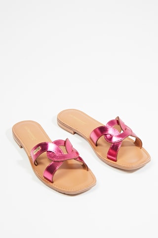 Mules en cuir Hanita - Violet
