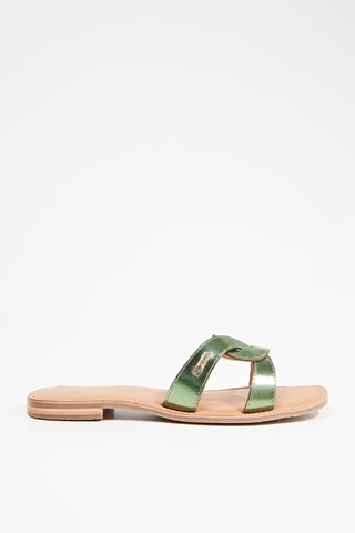 Mules en cuir Hanita - Vert