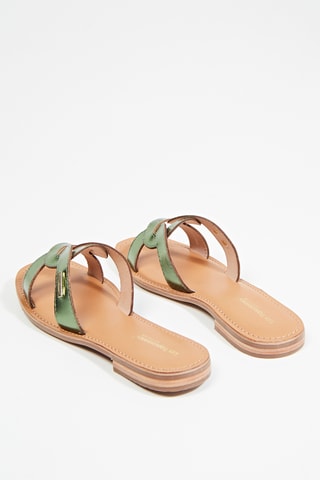 Mules en cuir Hanita - Vert