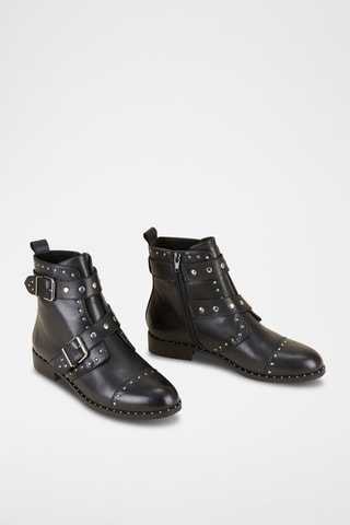 Bottines en cuir Genny - Noir