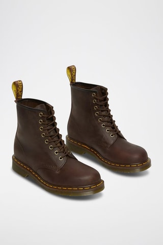 Bottines en cuir 1460 Crazy Horse - Marron foncé
