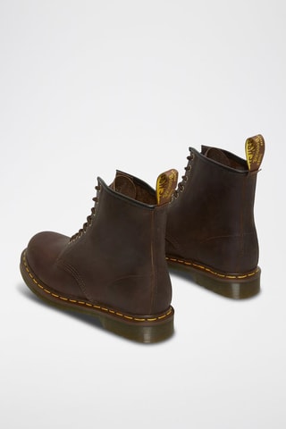 Bottines en cuir 1460 Crazy Horse - Marron foncé