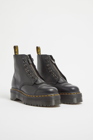 Bottines plateformes en cuir Sinclair - Noir