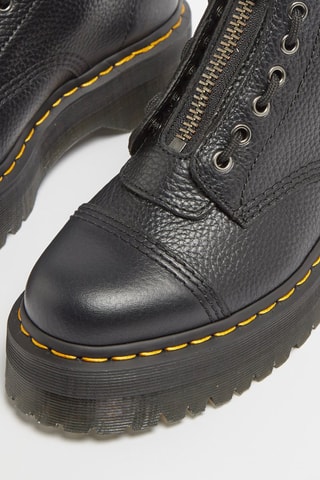 Bottines plateformes en cuir Sinclair - Noir
