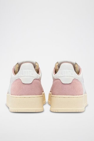 Baskets en cuir Medalist - Blanc et rose