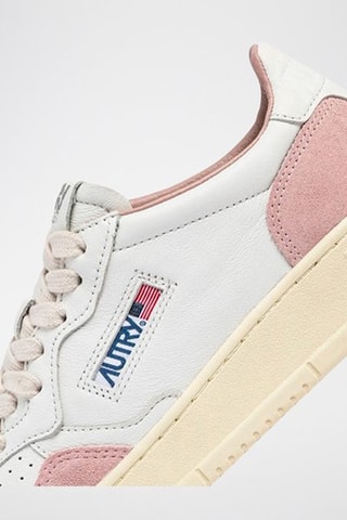 Baskets en cuir Medalist - Blanc et rose