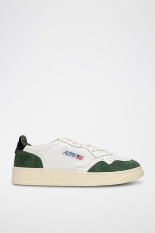 Baskets en cuir Medalist - Blanc et vert