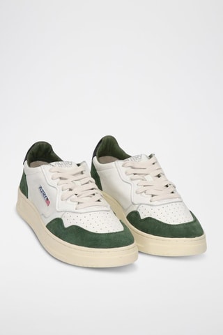 Baskets en cuir Medalist - Blanc et vert