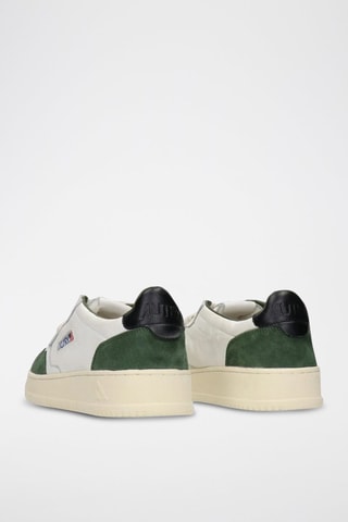Baskets en cuir Medalist - Blanc et vert
