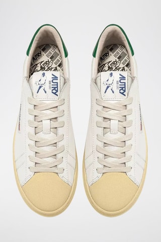 Baskets en cuir Bob Lutz - Blanc et vert