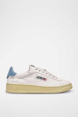 Baskets en nubuck Dallas - Blanc et bleu