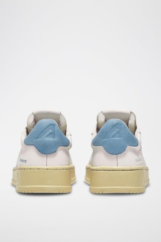 Baskets en nubuck Dallas - Blanc et bleu