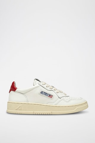Baskets en cuir Medalist - Blanc et rouge