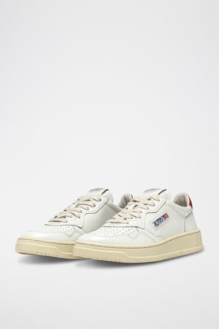 Baskets en cuir Medalist - Blanc et rouge