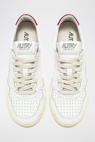 Baskets en cuir Medalist - Blanc et rouge