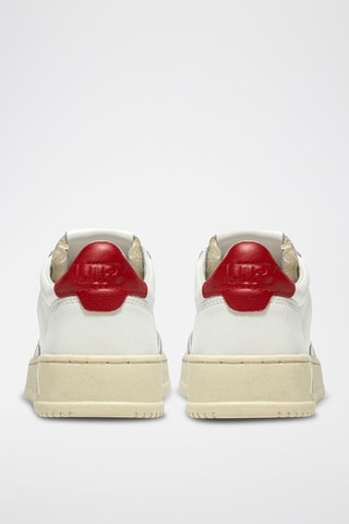 Baskets en cuir Medalist - Blanc et rouge