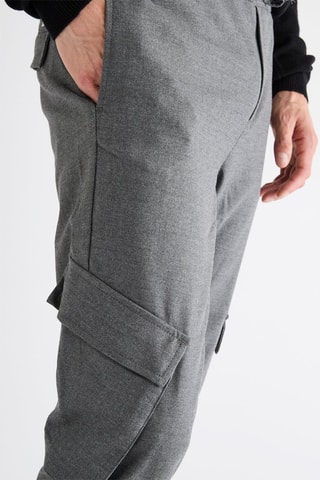 Pantalon cargo - Gris chiné