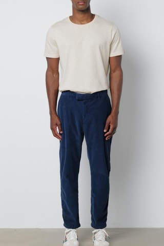 Chino en velours - Bleu marine