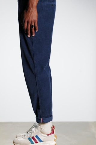 Chino en velours - Bleu marine