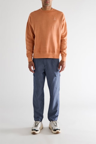 Pantalon cargo - Bleu marine et blanc