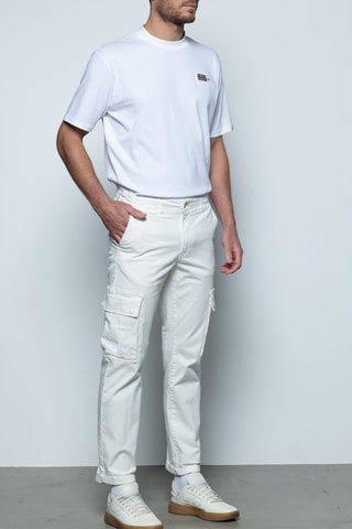 Pantalon cargo - Blanc
