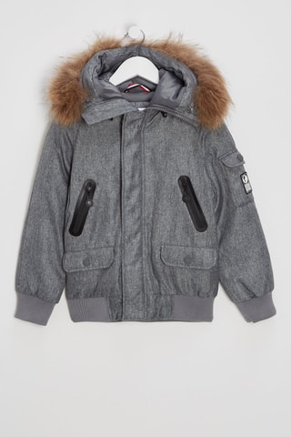 Parka à capuche - Gris chiné