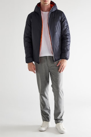 Veste réversible à capuche - Bleu marine et orange