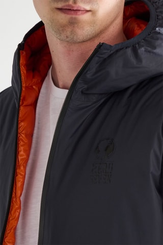 Veste réversible à capuche - Bleu marine et orange